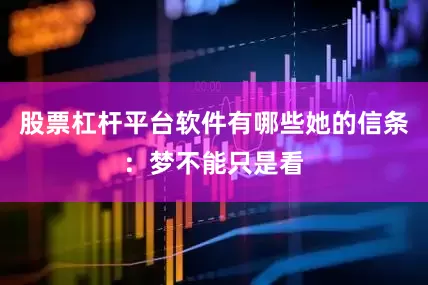 股票杠杆平台软件有哪些她的信条：梦不能只是看